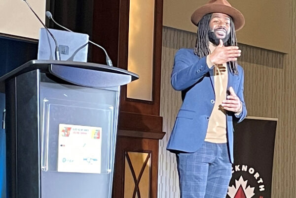 Randell Adjei, Ontario’s first Poet Laureate, brought Legacy to life during a joint Black History Month event – Creating Community – hosted by the Ajax Pickering Board of Trade, Clarington Board of Trade, Greater Oshawa Chamber of Commerce and Whitby Chamber of Commerce on Feb. 2. The presentation was held at the Ajax Convention Centre.