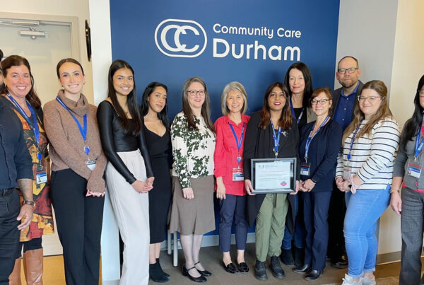 Community Care Durham has earned the distinction of being an Employer of Choice through the Not-for-Profit Employers of Choice Awards (NEOC). The organization successfully completed the NEOC Organizational Profile, Inventory and Employee Commitment Survey achieving a minimum overall score of 75% to qualify for the award.